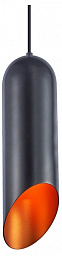 V11342-1P Moderli Tube подвесной светильник цилиндрической формы с черным корпусом и оранжевой вставкой