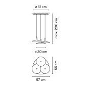 Skan,Pendant Blue M1 2700K,1-10V PUSH