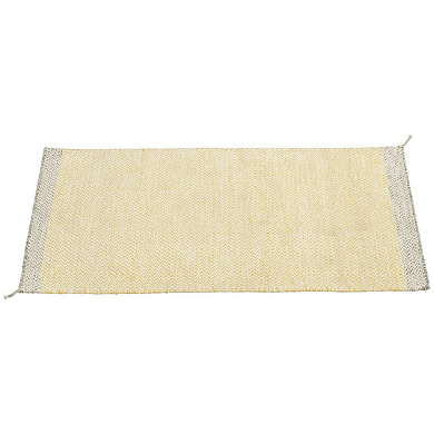 ковер шерстяной желтый 85x140 см