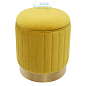 112324 Stool Allegra roche yellow velvet Eichholtz