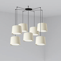 64314-54-7L CONGA BLACK PENDANT LAMP ø500*350*ø450 WHITE LAMPS подвесной светильник Faro barcelona