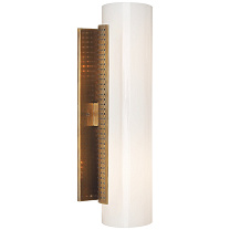 Precision Cylinder Sconce антично-патинированная латунь с белым стеклом