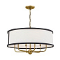 Heddle 6 Light Chandelier Natural Brass and Textured Black люстра 52466NBR Kichler — фото 7