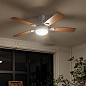 60" Humble 5 Blade LED Indoor Ceiling Fan White люстра-вентилятор 300415WH Kichler — фото 2
