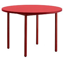 Two-Colour Ø105 см, столешница Valchromat, красная / каркас сталь, бордовый (maroon red)