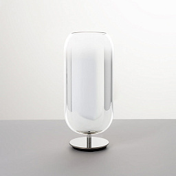 1408010A Artemide Gople настольная лампа с цилиндрическим плафоном из матового белого стекла