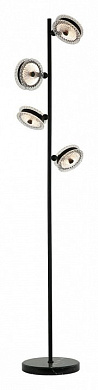 торшер с несколькими стеклянными шарами черный