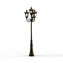 Louvre N° 11; one-piece clear glass E27 105W; Gold patina