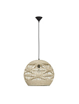 Natural Rattan Sandy Black Steel Base Black Fabric Wire LED E27 1x12 Watt 100-240 Volt IP20 Bulb Excluded D: 48.5 H: 205 cm