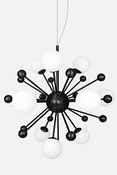 275511 Globen Lighting Copernicus подвесной светильник с шарообразным плафоном и чёрной арматурой