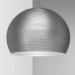 480/40/E Aluminium IDL Ischia подвесной светильник из алюминия с серым куполом