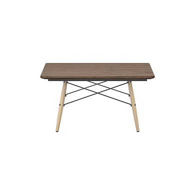 21052032 Eames Vitra Стол квадратный орех/светлый ясень