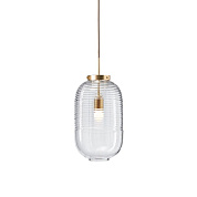 LANTERN - suspension/clear patina gold