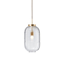 LANTERN - suspension/clear patina gold