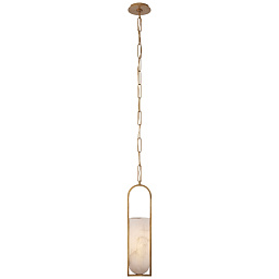 EU-KW5512 Visual Comfort Melange подвесной светильник с вытянутым овальным каменным плафоном