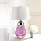 Настольная лампа Lena - Plum Elstead LENA-TL-S-PLUM-OWSS стекло с сливовым оттенком и молочно-белый абажур — фото 1