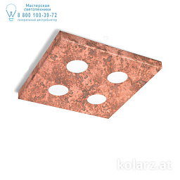 A1345.14Q.VinCu Kolarz Click потолочный светильник квадратный медного оттенка с четырьмя лампами