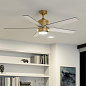 56" Brahm Fan Natural Brass люстра-вентилятор 300044NBR Kichler — фото 2