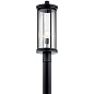 Barras 23.25" 1 Light Outdoor Post Light with Clear Ribbed Glass Black уличный светильник 59025BK Kichler — фото 1