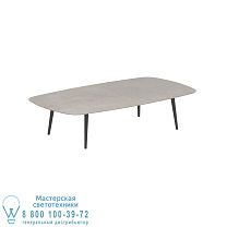 ВЫСОКИЙ СТОЛ STYLETTO LOUNGE 220x120CM, АЛЮМИНИЕВЫЕ НОЖКИ, АНТРАЦИТОВАЯ КЕРАМИЧЕСКАЯ СТОЛЕШНИЦА CEMENTO LUMINOSO Royal Botania