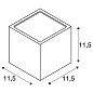 232535 SLV SITRA CUBE TCR-TSE WL anthracite IP44 настенный кубический светильник — фото 5