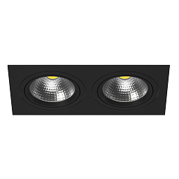 i8270707 Lightstar Intero 111 двойной встраиваемый потолочный светильник черный