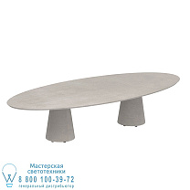 СТОЛ CONIX ELLIPSE 320X140 НИЗКИЕ ОБЕДЕННЫЕ НОЖКИ БЕТОН ЦЕМЕНТ СЕРЫЙ - СТОЛШНЯ БЕТОН Royal Botania