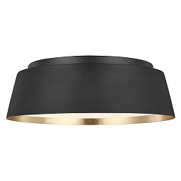 EU-EF1003 Visual Comfort Asher накладной потолочный светильник с широким металлическим корпусом и золотистой внутренней отделкой
