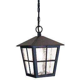 BL48M-BLACK Elstead Canterbury уличный подвесной светильник фонарь на цепи с прямоугольным корпусом и прозрачным стеклом
