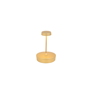 LD2131O3 Zafferano настольная лампа на батарейках SWAP MINI IP65, матовое золото, сатинированная, лакированная, с регулировкой яркости