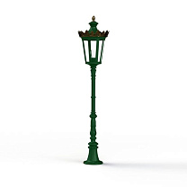 Louvre N° 8; one-piece clear glass E27 105W; Fir green
