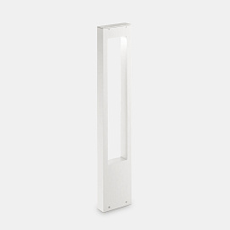 136035 Ideal lux Vega уличный торшер белого цвета с открытой прямоугольной рамой и встроенным источником света