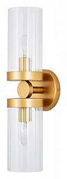 3099-2W Favourite Radiales двухплафонное настенное бра с прозрачными панелями и золотыми деталями