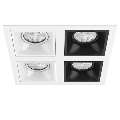 D54606060707 Lightstar Domino точечный светильник, 50Вт, белый;черный