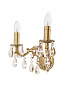 Candle Lamp Honey Crystal Double Sconce бра FOS Lighting Kalee-SZ-Antq-Honey-WL2