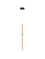 Black & Gold Aluminium Opal Glass LED 19 Watt 220-240 Volt 1131Lm 3000K IP20 D: 12 H: 120 cm