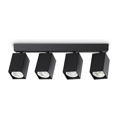 Потолочный светильник Dynamite PL4 LINEAR SQUARE Ideal Lux 371368, черный
