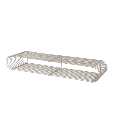 503290044086 CURVA AYTM Современная настенная полка из металла цвета тауп длиной 80 см
