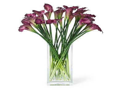 ETERNITY RUBBER CALLA Цветочная композиция со стеклянной вазой VGnewtrend