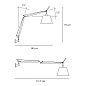 A025150 Tolomeo Artemide изогнутый торшер (в комплекте с 0947020A) — фото 5