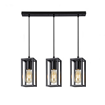 LAMPADA SOSP 3 LUCI NERA PER INTERNI