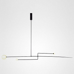 LINES-06 Imperiumloft Lines подвесной светильник с линейной металлической рамой и тремя плафонами