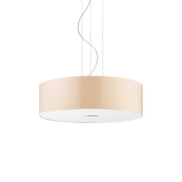 087702 Ideal lux Woody подвесной светильник с цилиндрическим деревянным корпусом и матовым рассеивателем