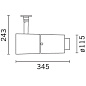 P252 Palco iGuzzini medium body spotlight  - warm white LED  - DALI ballast