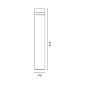 BW77 iWay round iGuzzini Bollard D=170mm H=610mm Warm White Led with electronic ballast and symmetrical optic — фото 1