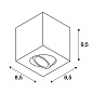 113940 SLV TRILEDO SQUARE CL светильник потолочный 6.2W, 3000К, черный