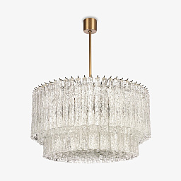 CL412-120 Bella Figura Concave круглая люстра-барабан со стеклянными элементами в геометрическом узоре