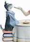 1009197 Lladro Tea Time фарфоровая статуэтка девочки с чайным сервизом — фото 1