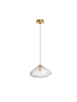 Blown Clear Glass Brass Gold Metal LED G9 1x5 Watt 100-240 Volt IP20 Bulb Excluded D: 26 H: 200 cm