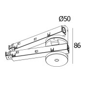 SLM26L - 2P CONNECTOR 48V B ЧЕРНЫЙ - 23358 9810 B Delta light